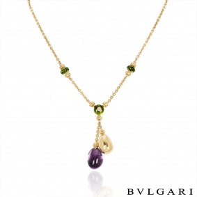 Bvlgari Yellow Gold Multi-Gemstone Mediterranean Eden Necklace